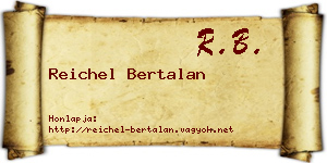Reichel Bertalan névjegykártya